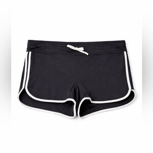 Athleta Black White Trim Shorts Coastal Preppy Sporty Y2K Core- Large